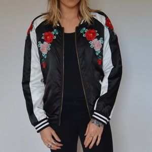 SOLDAqua Capsule Embroidered Satin Finish Bomber S